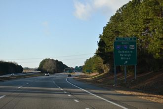 I-95 south at the c/d roadway for I-587, I-795 south and US 264