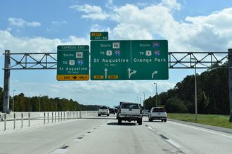 Interstate 295 South at Future I-795 and Florida State Route 9B in Jacksonville