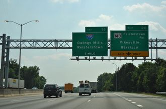 I-695 west at I-795 - Pikesville, MD