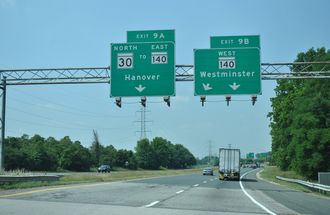 I-795 north at MD 140 - Reisterstown, MD