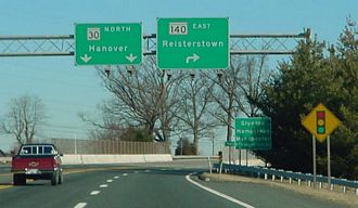 I-795 north at MD 140 - Reisterstown, MD