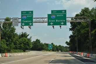 I-795 south at I-695 - Pikesville, MD