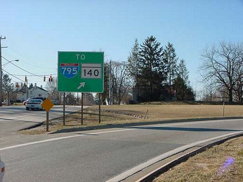 MD 30 south at MD 128/795 - Reistertown