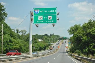 MD 140 east at I-795 - Reisterstown