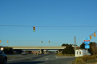 US 70 west at I-795 - Goldsboro, NC