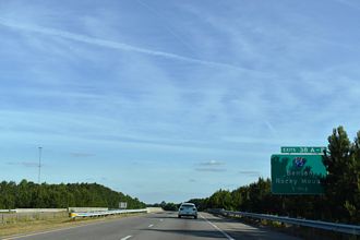 US 264 east at I-95/795 - Wilson, NC
