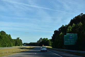US 264 east at I-95/795 - Wilson, NC