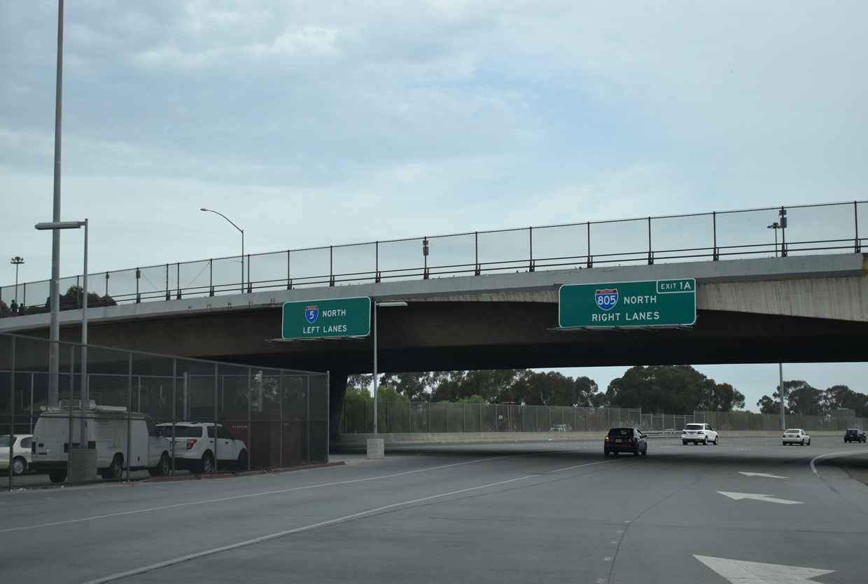 I-5 north at I-805 - San Ysidro, San Diego, CA