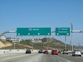 I-5 south at I-805 - Carmel Valley, San Diego, CA