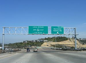 I-805 north at I-5 - Sorrento Valley, San Diego, CA
