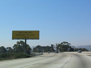 I-805 south at I-5 - San Ysidro, San Diego, CA