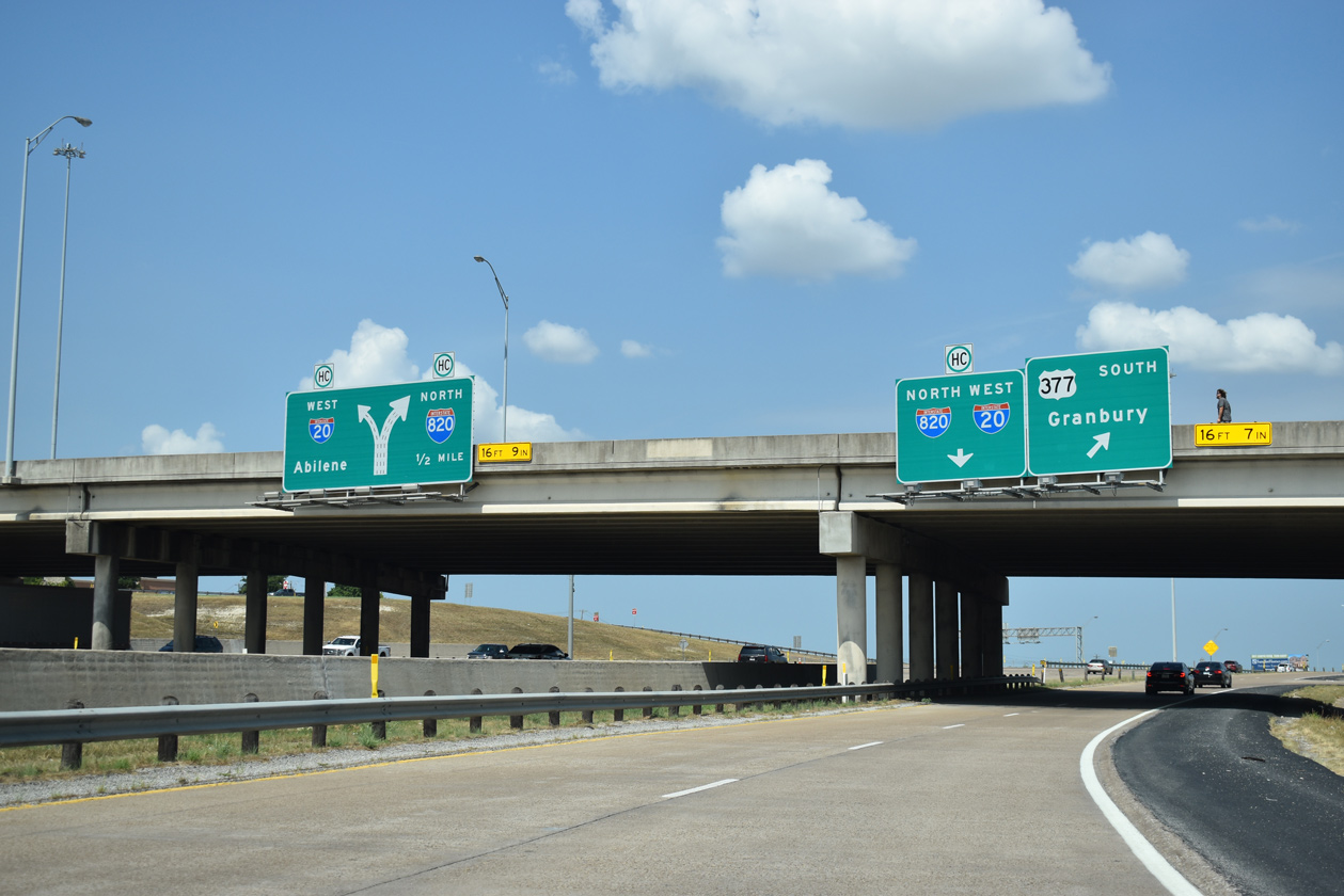 IH 20 west at IH 820 - Benbrook, TX