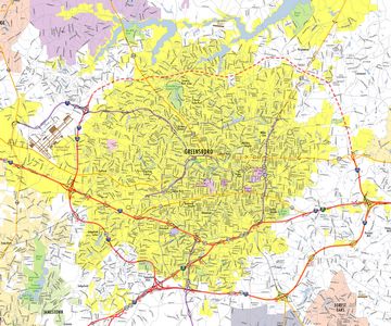 Greensboro, North Carolina map