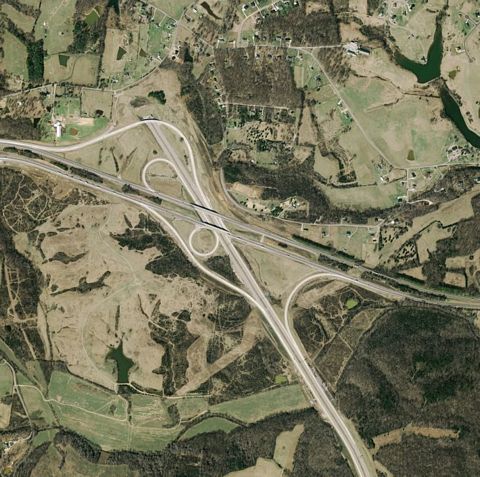 I-40 at SR 840 air photo near Dickson, TN