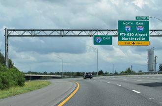 I-40 east at I-73/840 (Greensboro Urban Loop) north.