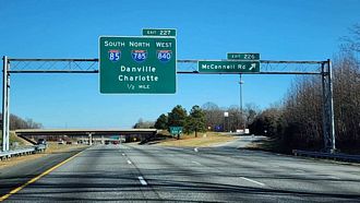 I-40 east at I-785/840 - Greensboro, NC