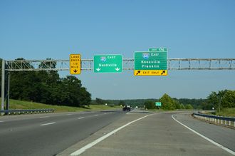 I-40 East at Interstate 840 near Dickson, Tennessee
