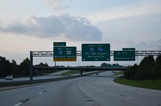 Updated 2 photos of the west end on I-73/85 north at I-40/840 from 07/28/24.