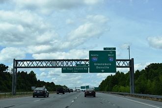 I-85 north at I-785/840 - Greensboro, NC