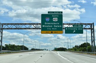 I-73/840 west at I-40/US 421 - Greensboro, NC