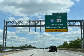 I-73/840 west at I-40/US 421 - Greensboro, NC