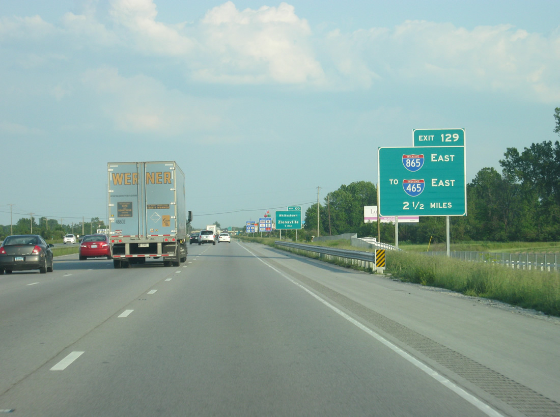 I-65/US 52 south at I-865 - Royalton, IN