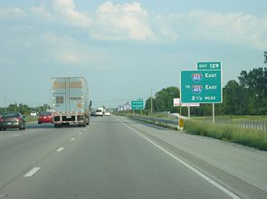I-65/US 52 south at I-865 - Royalton, IN