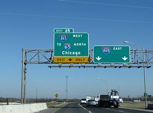 I-465 north at I-865 - Indianapolis, IN