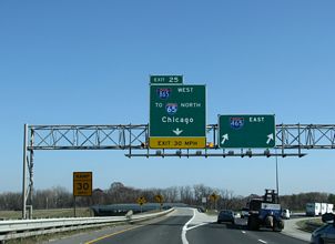 I-465 north at I-865 - Indianapolis, IN