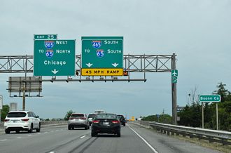 I-465 west at I-865 - Zionsville, IN