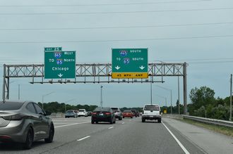I-465 west at I-865 - Zionsville, IN