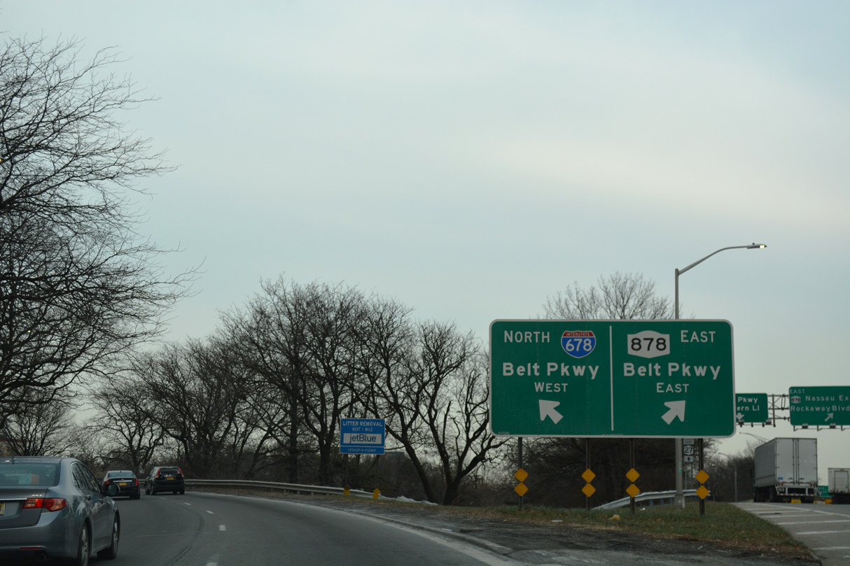 I-678 north at I-878 - Queens, NY