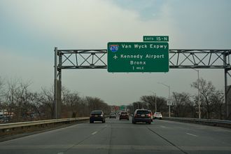 NY 878 east at I-678/878 - Queens