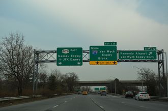 NY 878 east at I-678/878 - Queens