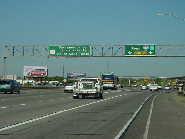 I-80 east at Business Loop I-80 - West Sacramento, CA