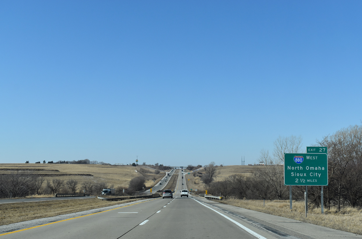 I-80 west at I-880 - Minden, IA
