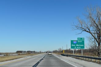 I-29 north at I-880 - Loveland, IA