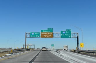 I-29 north at I-880 - Loveland, IA
