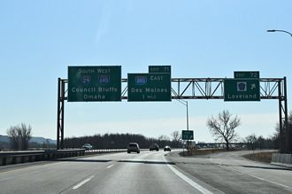 I-29 south at I-880 - Loveland, IA