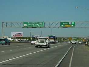 Interstate 80 East at Business Loop I-80 in West Sacramento, California