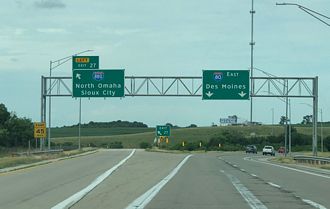 I-80 east at I-880 - Minden, IA