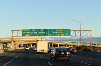 I-80 West / I-580 East at Interstate 880 in Oakland, California