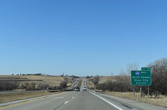I-80 west at I-880 - Minden, IA