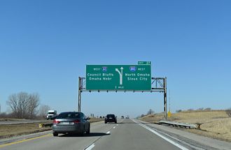 I-80 west at I-880 - Minden, IA