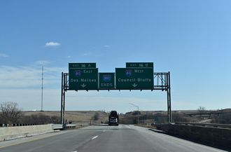 I-880 east at I-80 - Minden, IA