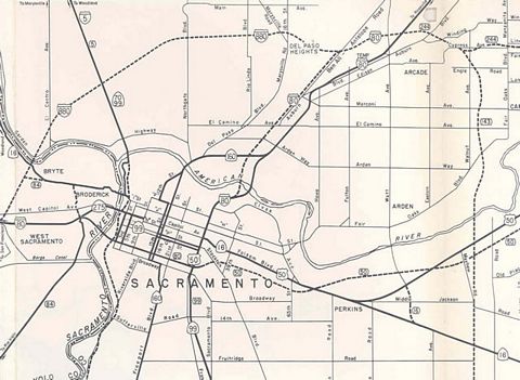 Sacramento - 1969 California Official State Map