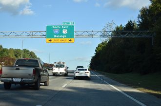 I-85/US 15-70 south at Interstate 885 in Durham, NC.
