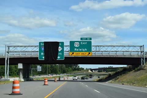 I-885/US 70 south split - Durham, NC