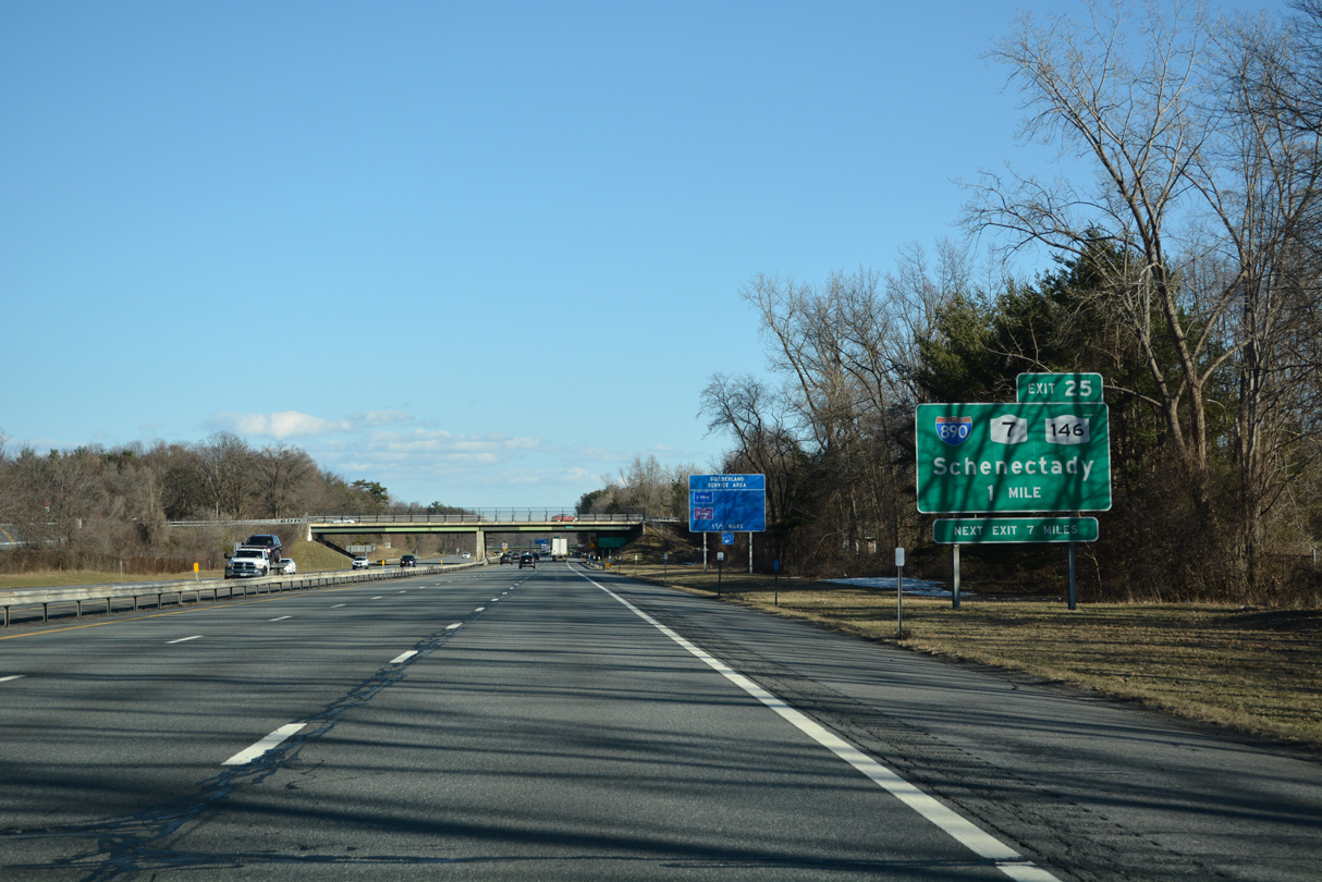 I-90/NYS Thruway east one mile from I-890.
