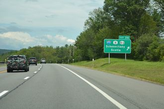 I-90/NY Thruway west at I-890 - Rotterdam